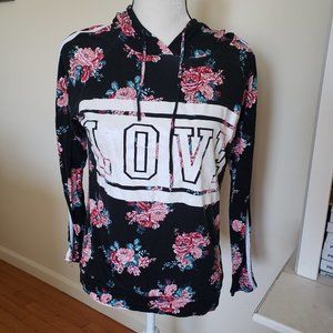 Free Kisses Floral LOVE Hoodie